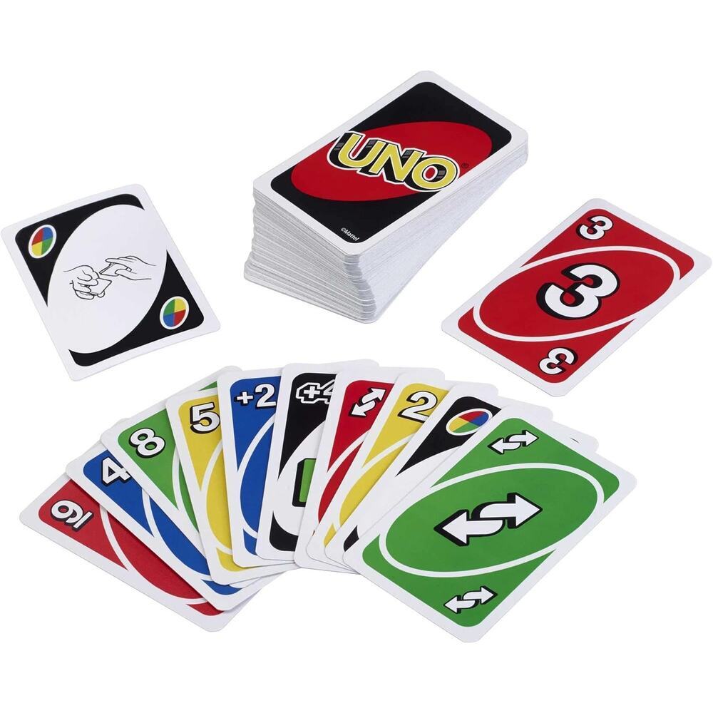 UNO Classic Card Game 112 Cards Customizable Erasable Wild Kids Gift Ages 7+ - Picture 4 of 6